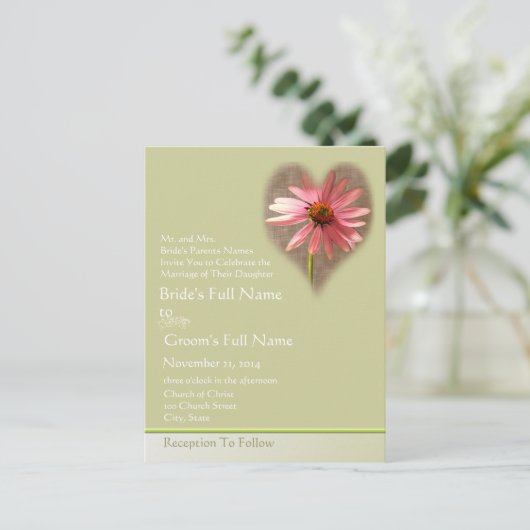 Uitnodiging tot  weddenschappen (Staand voorkant)