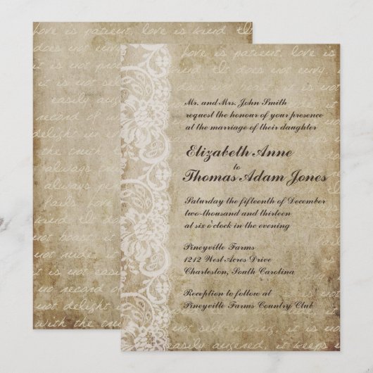 Uitnodiging tot  weddenschappen (Voorkant / Achterkant)