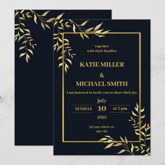 Uitnodiging tot weddenschappen, Acryluitvindingen (Voorkant / Achterkant)