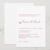 Uitnodiging tot weddenschappen bij wijnstokken (Voorkant / Achterkant)