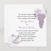 Uitnodiging tot weddenschappen bij wijnstokken (Voorkant / Achterkant)