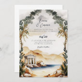 Uitnodiging tot weddenschappen in Athene | Uitnodi (Voorkant / Achterkant)