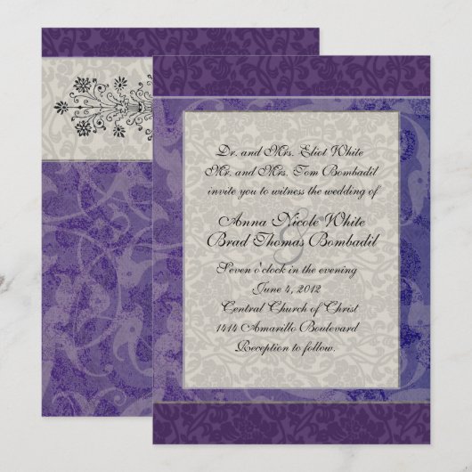 Uitnodiging tot weddenschappen in de stijl van Lap (Voorkant / Achterkant)