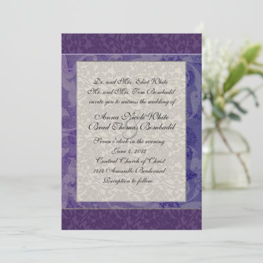 Uitnodiging tot weddenschappen in de stijl van Lap (Staand voorkant)