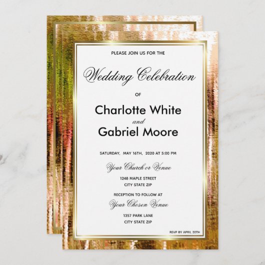 Uitnodiging tot weddenschappen in het Rustische la (Voorkant / Achterkant)