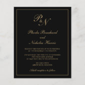 Uitnodiging tot weddenschappen in Monogram Black e (Voorkant)