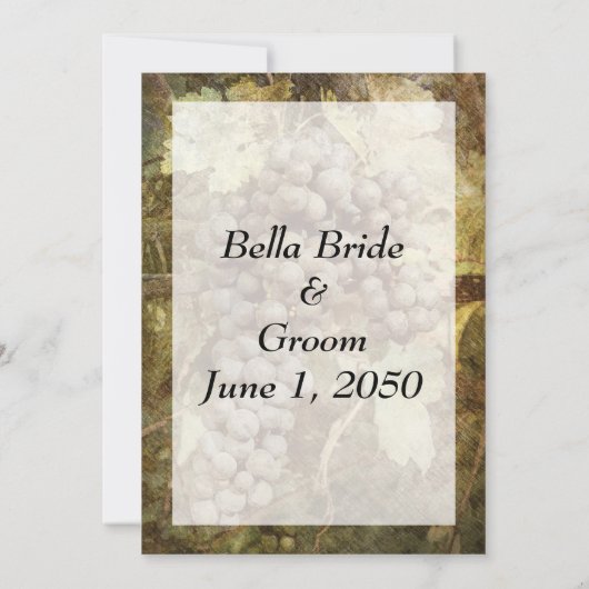 Uitnodiging tot weddenschappen in Winery Vineyard (Achterkant)