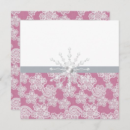 Uitnodiging tot weddenschappen met Blush Pink (Voorkant / Achterkant)