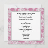 Uitnodiging tot weddenschappen met Blush Pink (Achterkant)