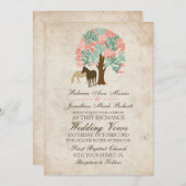 Uitnodiging tot weddenschappen met een mint en kor (Voorkant / Achterkant)