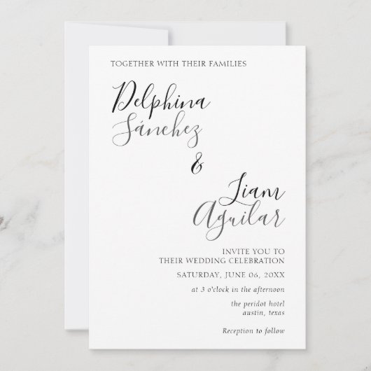 Uitnodiging tot weddenschappen met een zwarte en g (Voorkant)