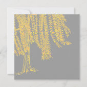 Uitnodiging tot weddenschappen met geel en grijs w (Achterkant)