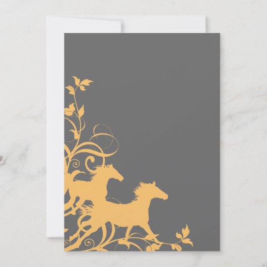 Uitnodiging tot weddenschappen met geel en grijs w (Achterkant)