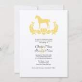 Uitnodiging tot weddenschappen met geel en wit Dam (Voorkant)