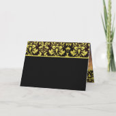 Uitnodiging tot weddenschappen met geel en zwart (Achterkant)