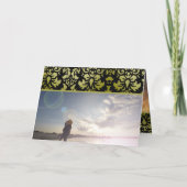 Uitnodiging tot weddenschappen met geel en zwart (Achterkant)