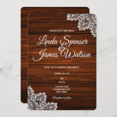 Uitnodiging tot weddenschappen met hout en ras (Voorkant / Achterkant)