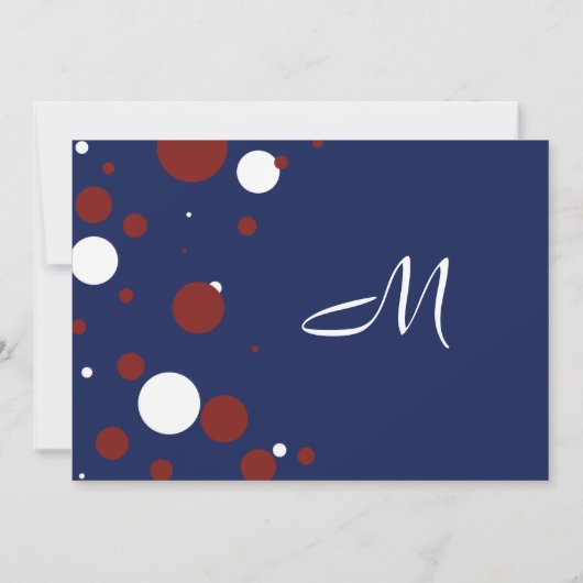 Uitnodiging tot weddenschappen met rode, witte en (Achterkant)