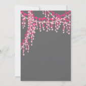 Uitnodiging tot weddenschappen met roze en grijze  (Achterkant)