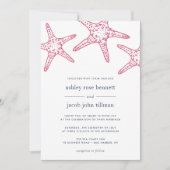 Uitnodiging tot weddenschappen met roze en marineb (Voorkant)