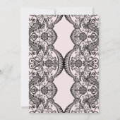 Uitnodiging tot weddenschappen met roze en zwarte  (Achterkant)