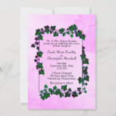 Uitnodiging tot weddenschappen met roze marmer (Voorkant)