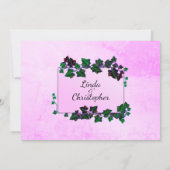 Uitnodiging tot weddenschappen met roze marmer (Achterkant)