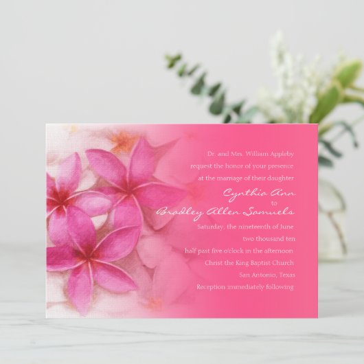 Uitnodiging tot weddenschappen met roze plakkers (Staand voorkant)