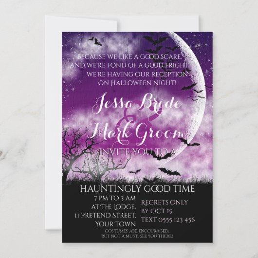 Uitnodiging tot weddenschappen met Wied Fun Hallow (Achterkant)