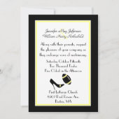 Uitnodiging tot weddenschappen met zwart, wit en g (Voorkant)