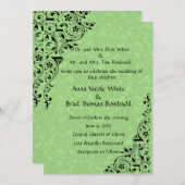 Uitnodiging tot weddenschappen met zwarte en Celad (Voorkant / Achterkant)