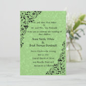 Uitnodiging tot weddenschappen met zwarte en Celad (Staand voorkant)