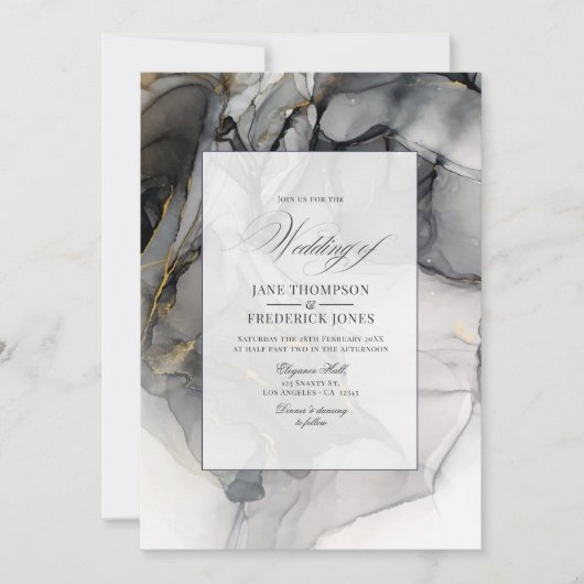 Uitnodiging tot weddenschappen met zwarte en gouda (Voorkant)