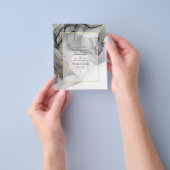 Uitnodiging tot weddenschappen met zwarte en gouda flyer (Hand)