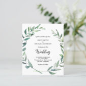 Uitnodiging tot weddenschappen Modern Olive Leaves (Staand voorkant)