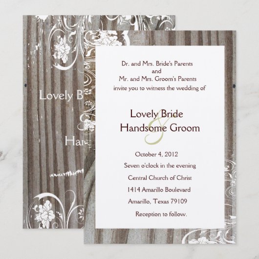 Uitnodiging tot weddenschappen op basis van streng (Voorkant / Achterkant)