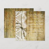 Uitnodiging tot weddenschappen op het Rustische La (Voorkant / Achterkant)