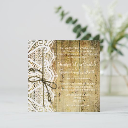 Uitnodiging tot weddenschappen op het Rustische La (Staand voorkant)