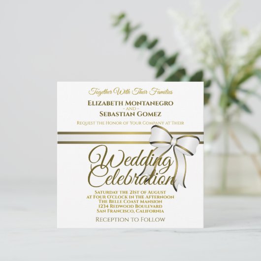 Uitnodiging tot weddenschappen op het witte en gou (Staand voorkant)