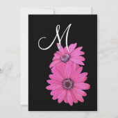 Uitnodiging tot weddenschappen op roze en zwarte d (Achterkant)