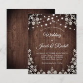 Uitnodiging tot weddenschappen op Rustic Lace & St (Voorkant / Achterkant)