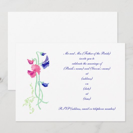 Uitnodiging tot weddenschappen op touw (Voorkant / Achterkant)