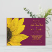Uitnodiging tot weddenschappen op zonnebloempjes - (Staand voorkant)
