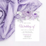 Uitnodiging tot weddenschappen over lavender en Si<br><div class="desc">Beleggingen in lavender en Silver Weddenschap Paars Lavender Floral</div>