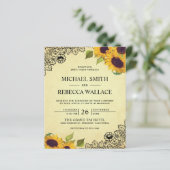  uitnodiging tot weddenschappen over zonnebloemen (Staand voorkant)