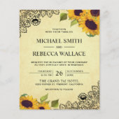 uitnodiging tot weddenschappen over zonnebloemen (Voorkant)