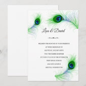 Uitnodiging tot weddenschappen — Peacock Feathers  (Voorkant / Achterkant)