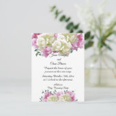 Uitnodiging tot weddenschappen tussen roze en ivor (Staand voorkant)