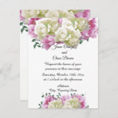 Uitnodiging tot weddenschappen tussen roze en ivor (Voorkant / Achterkant)