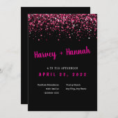 Uitnodiging tot weddenschappen tussen zwart en roz (Voorkant / Achterkant)